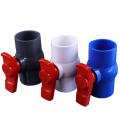 1/2-4 inch 90mm best selling red handle pvc compact water ball valve